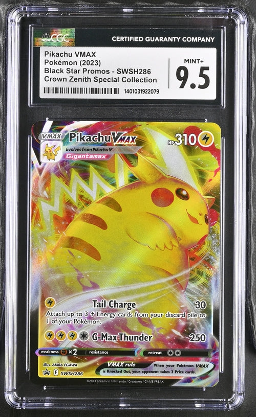 *** CGC MINT+ 9.5***2023 Black Star Promos - Sword & Shield Pikachu VMAX