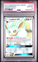 FA/LEAFEON GX HIDDEN FATES 2019 POKEMON SUN & MOON HIDDEN FATES PSA 10