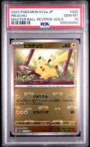 PIKACHU MASTER BALL REVERSE HOLO 2023 POKEMON JAPANESE SV2a-POKEMON 151 PSA 10