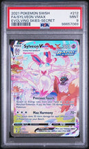 FA/SYLVEON VMAX EVOLVING SKIES-SECRET 2021 POKEMON SWORD & SHIELD EVOLVING SKIES PSA 9