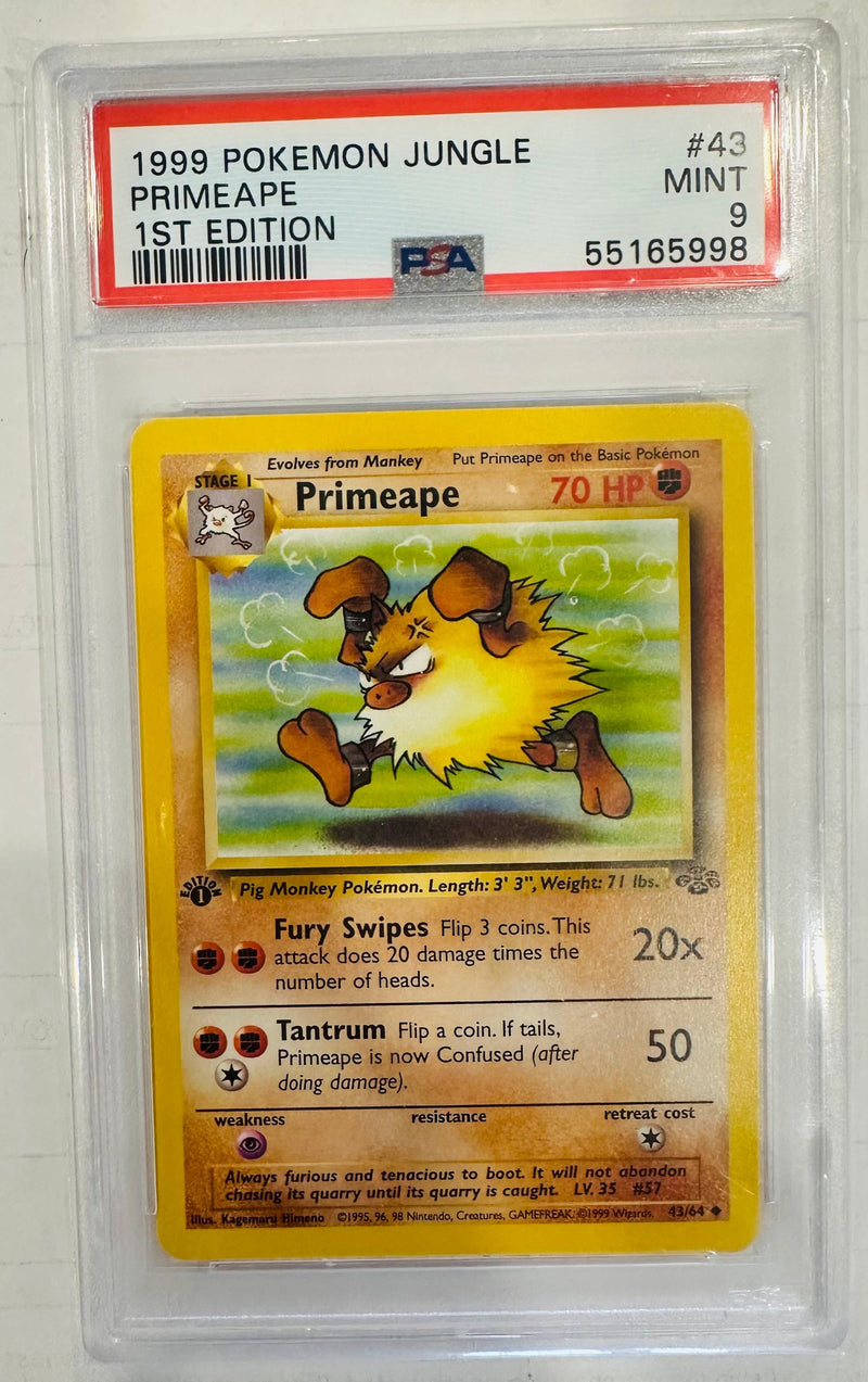 PRIMEAPE 1ST EDITION 1999 POKEMON JUNGLE PSA 9