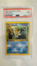 OMASTAR 1ST EDITION 1999 POKEMON FOSSIL PSA 9