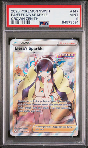 PSA 9 - FA/ELESA'S SPARKLE CROWN ZENITH 2023 POKEMON SWORD AND SHIELD CROWN ZENITH