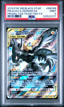 PSA 9 - PIKACHU & ZEKROM GX PROMO-TAG TEAM TINS-FA 2019 POKEMON SM BLACK STAR PROMO