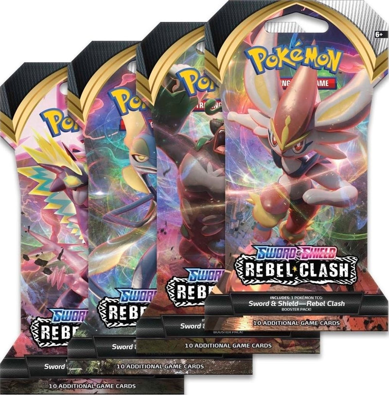 Image for Rebel Clash Sleeved Booster Pack Art Bundle [Set of 4] - Pokemon