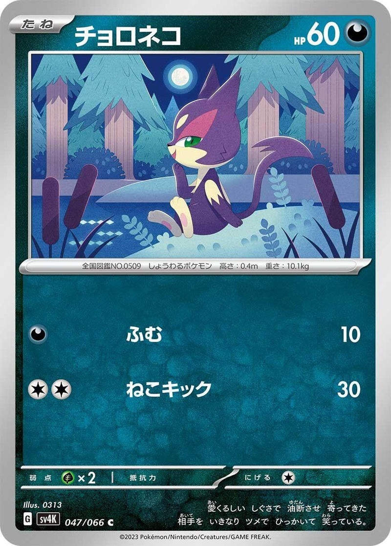 Image for Purrloin (047/066) (SV4K: Ancient Roar) - Pokemon Japan