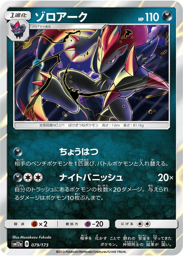 Image for Zoroark (079/173) (SM12a: TAG TEAM GX: Tag All Stars) - Pokemon Japan