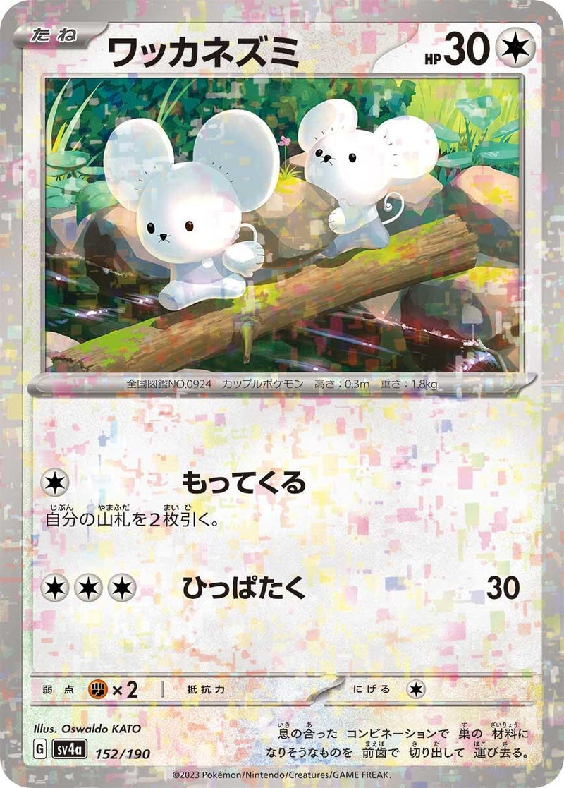 Image for Tandemaus - 152/190 (Mirror Holofoil) (152/190) (SV4a: Shiny Treasure ex) - Pokemon Japan