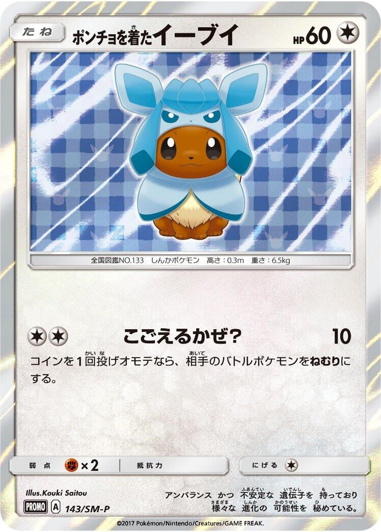 Image for Poncho-wearing Eevee - 143/SM-P (143/SM-P) (SM-P: Sun & Moon Promos) - Pokemon Japan