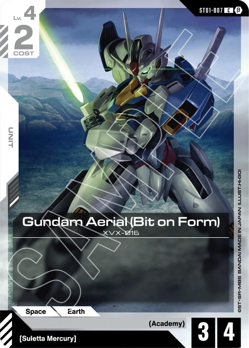 Image for Gundam Aerial (Bit on Form) (ST01-007) (Edition Beta) - Gundam Card Game