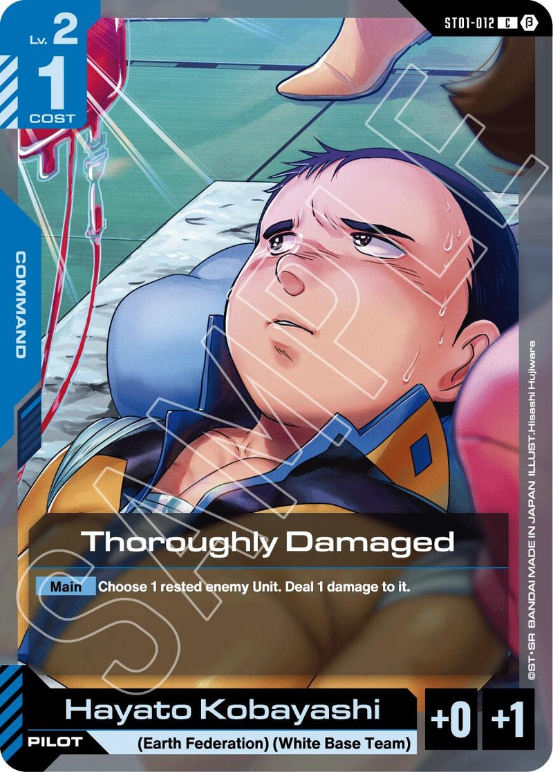Image for Thoroughly Damaged (ST01-012) (Edition Beta) - Gundam Card Game