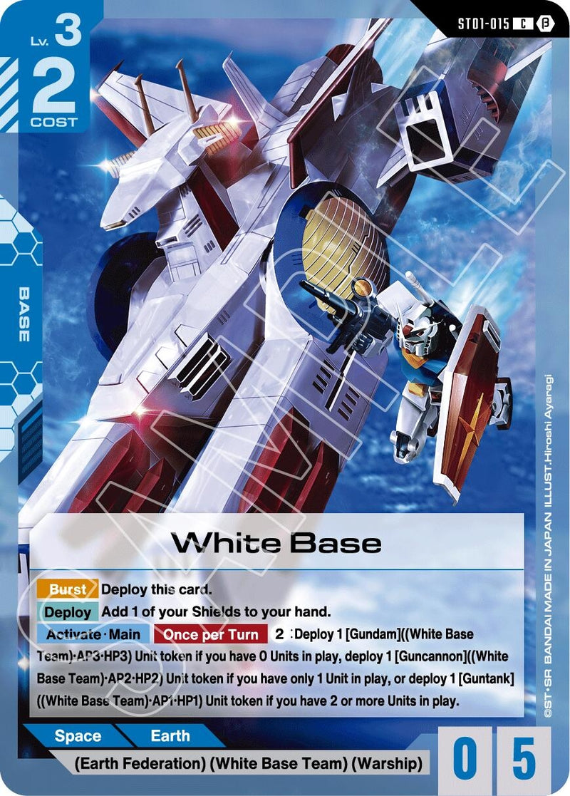 Image for White Base (ST01-015) (Edition Beta) - Gundam Card Game
