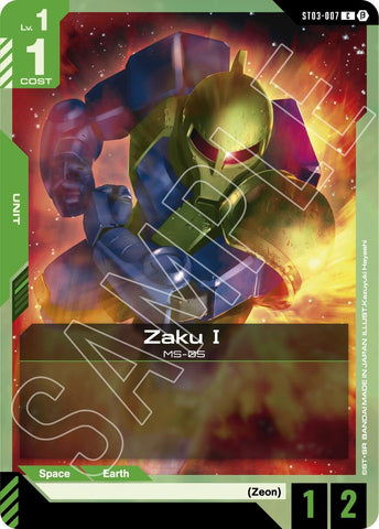 Image for Zaku I (ST03-007) (Edition Beta) - Gundam Card Game