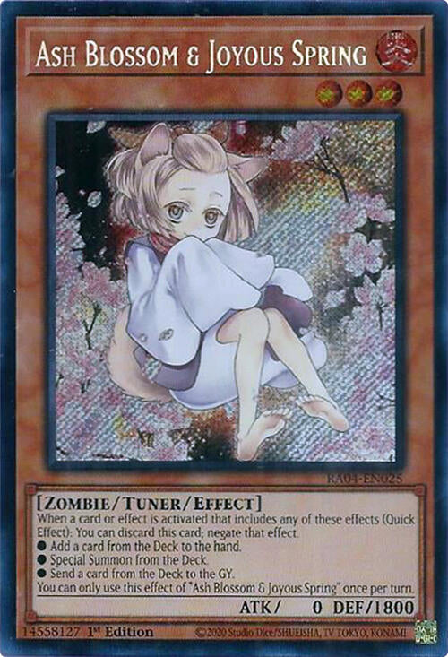 Ash Blossom & Joyous Spring (Alternate Art) [RA04-EN025] Secret Rare