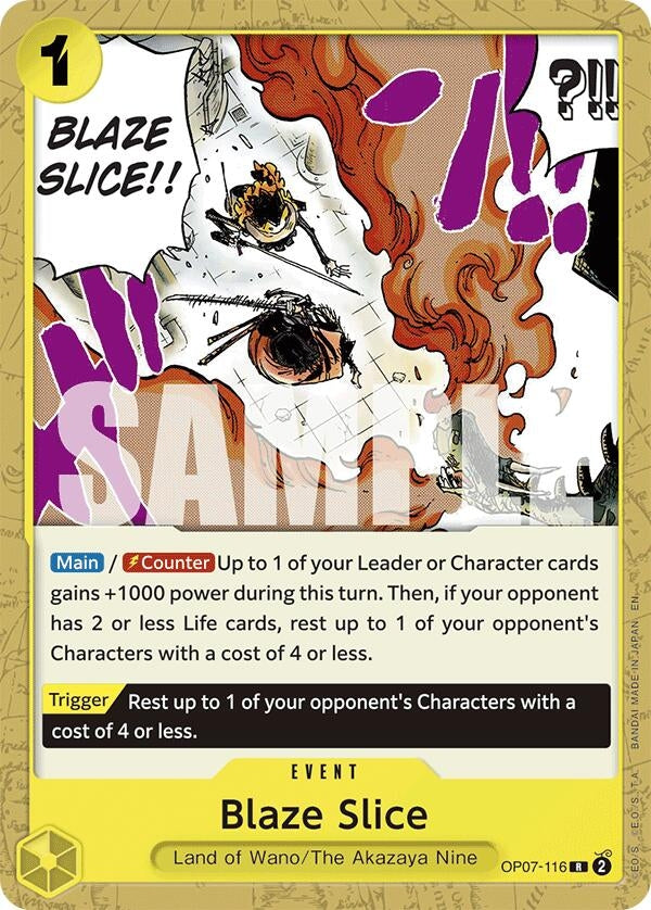 Image for Blaze Slice (Reprint) (OP07-116) (ST-28: Starter Deck 28 GREEN/YELLOW Yamato) (ST-28) - One Piece Card Game