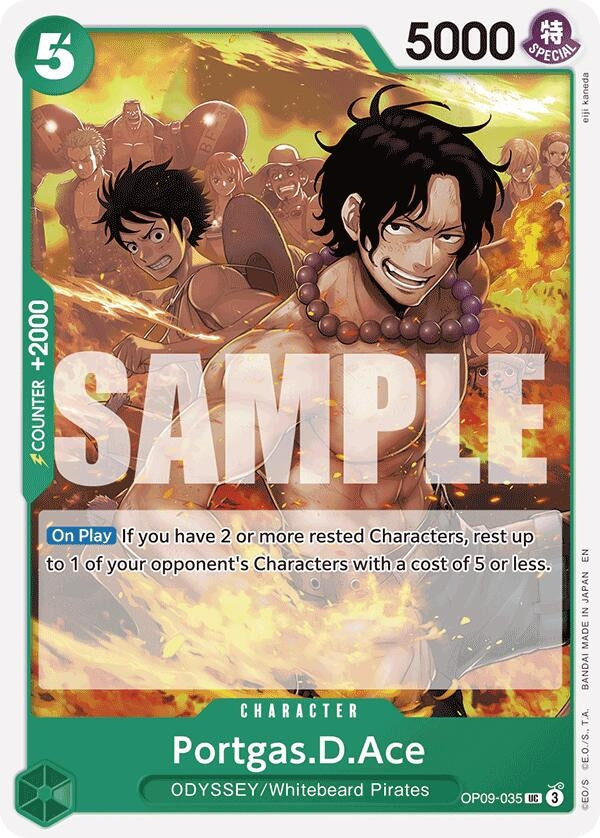 Image for Portgas.D.Ace (Reprint) (OP09-035) (ST-28: Starter Deck 28 GREEN/YELLOW Yamato) (ST-28) - One Piece Card Game