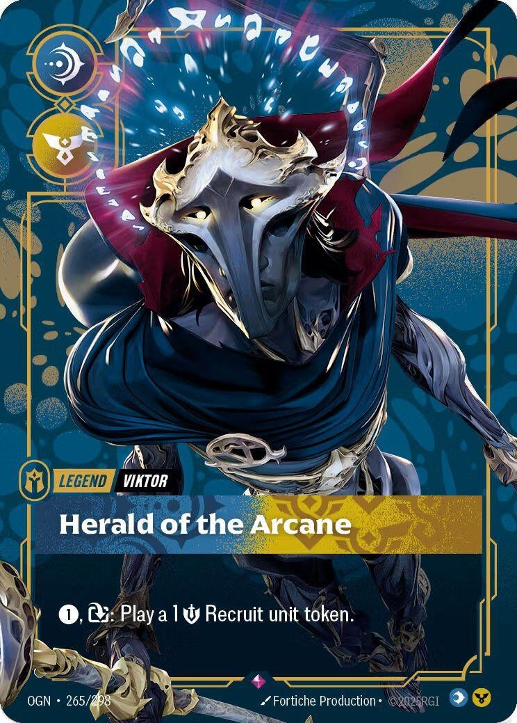Image for Viktor, Herald of the Arcane (Metal) (Best Of) (265/298) (Riftbound Organized Play Promotional Cards) (OPP) - Riftbound: League of Legends Trading Card Game