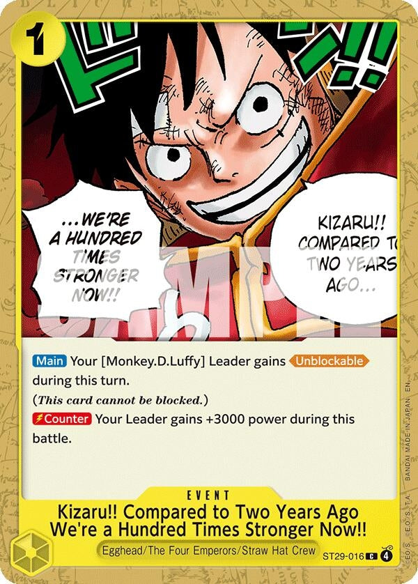 Image for Kizaru!! Compared to Two Years Ago We're a Hundred Times Stronger Now!! (ST29-016) (ST-29: Starter Deck 29 Egghead) (ST-29) - One Piece Card Game