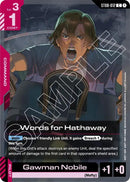 Image for Words for Hathaway (ST08-012) (Starter Deck 08: Flash of Radiance) - Gundam Card Game