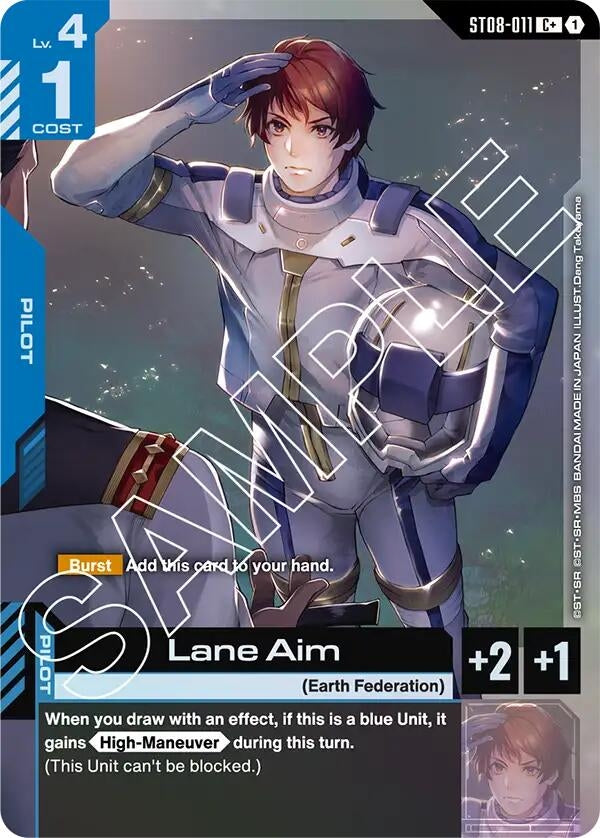 Image for Lane Aim (C+) (ST08-011) (Starter Deck 08: Flash of Radiance) - Gundam Card Game