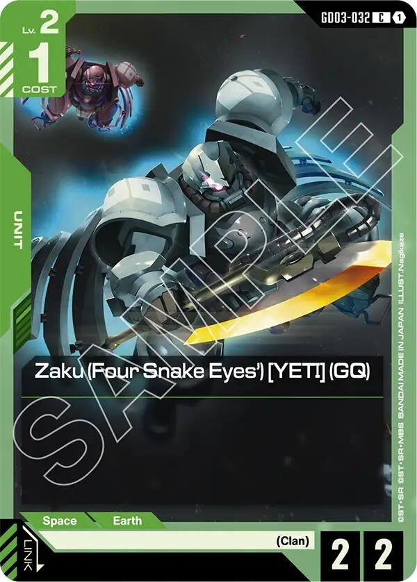 Zaku (Four Snake Eyes') [YETI] (GQ) (GD03-032) (Steel Requiem)