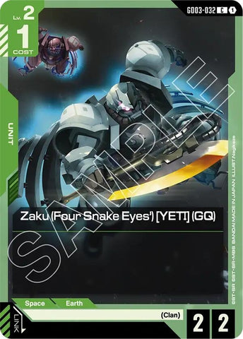 Zaku (Four Snake Eyes') [YETI] (GQ) (GD03-032) (Steel Requiem)
