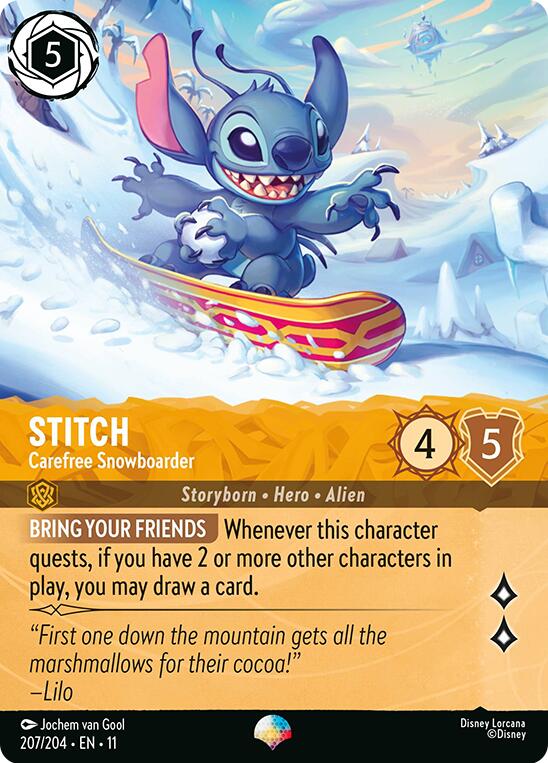 Stitch - Carefree Snowboarder (Epic) (207/204) [Winterspell]