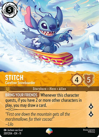 Stitch - Carefree Snowboarder (Epic) (207/204) [Winterspell]