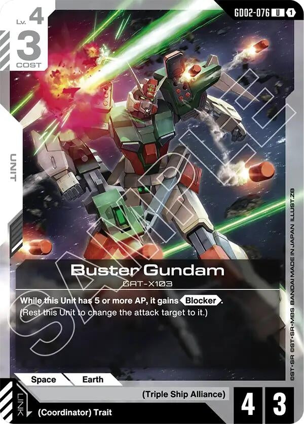 Image for Buster Gundam (GD02-076) (Starter Deck 09: Destiny Ignition) - Gundam Card Game