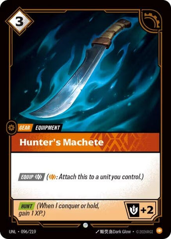 Image for Hunter's Machete (096/219) (Unleashed) - Riftbound: League of Legends Trading Card Game