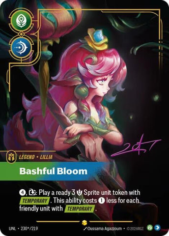 Image for Lillia - Bashful Bloom (Signature) (230*/219) (Unleashed) - Riftbound: League of Legends Trading Card Game