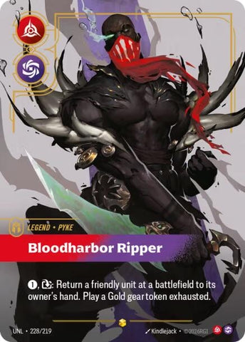 Image for Pyke - Bloodharbor Ripper (Overnumbered) (228/219) (Unleashed) - Riftbound: League of Legends Trading Card Game