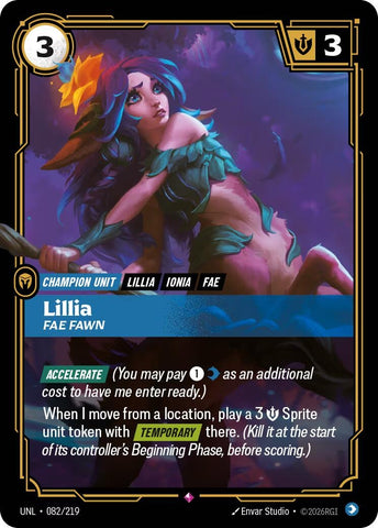 Image for Lillia - Fae Fawn (082/219) (Unleashed) - Riftbound: League of Legends Trading Card Game