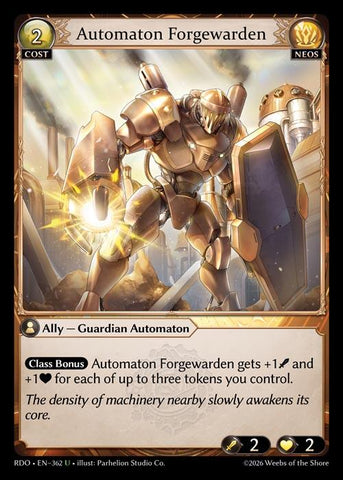 Automaton Forgewarden (Curio Foil) (362) [Radiant Origins]