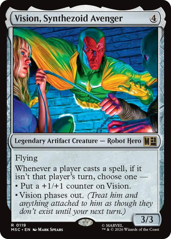 Image for Vision, Synthezoid Avenger (Surge Foil) (119) (Commander: Marvel Super Heroes) - Magic: The Gathering