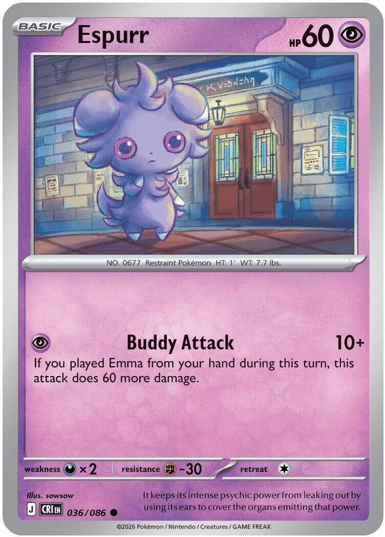Image for Espurr (036/086) (ME04: Chaos Rising) - Pokemon