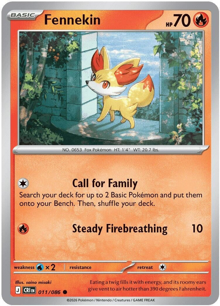 Image for Fennekin (011/086) (ME04: Chaos Rising) - Pokemon