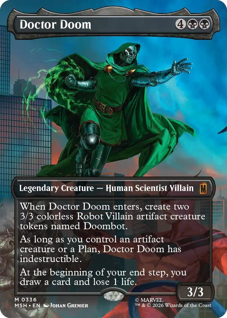 Image for Doctor Doom (Borderless) (336) (336) (Marvel Super Heroes) - Magic: The Gathering