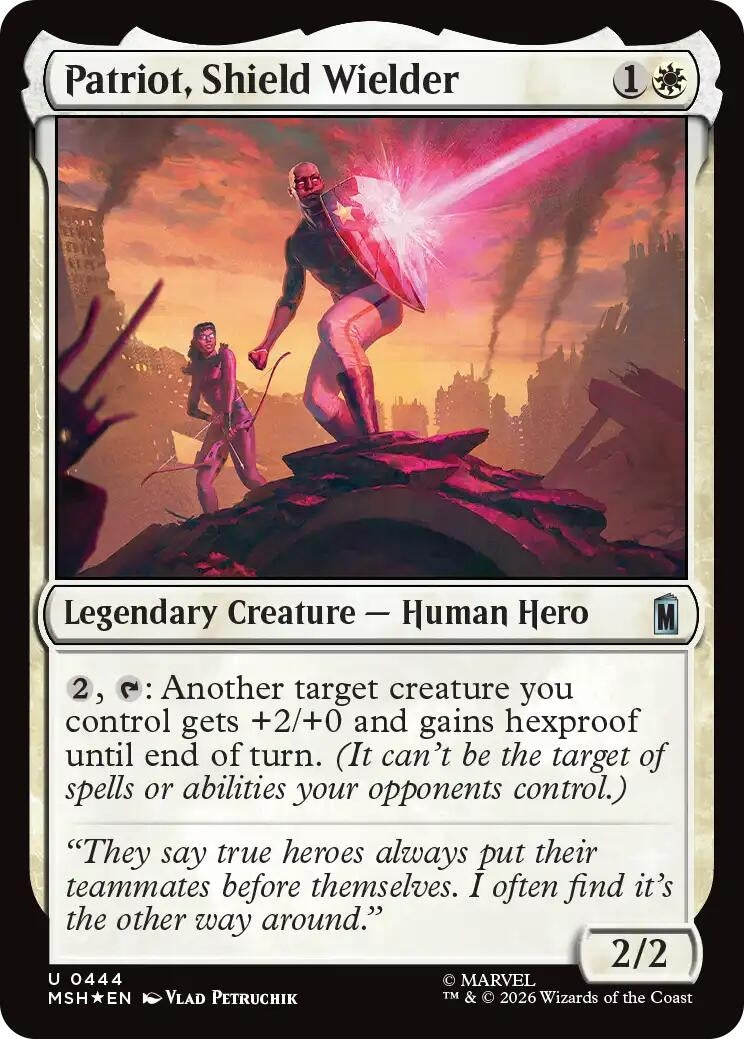Image for Patriot, Shield Wielder (Surge Foil) (444) (Marvel Super Heroes) - Magic: The Gathering