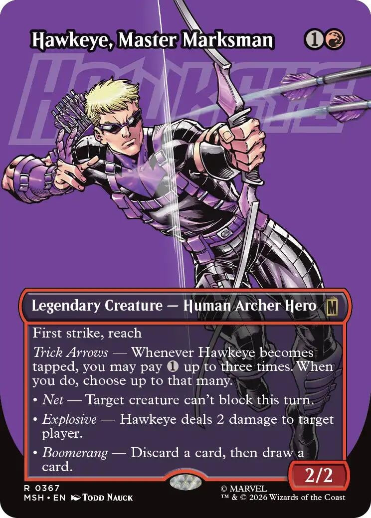 Hawkeye, Master Marksman (Borderless) (367) (Marvel Super Heroes)