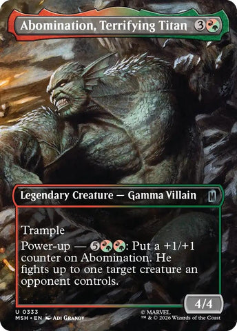 Abomination, Terrifying Titan (Borderless) (333) (Marvel Super Heroes)