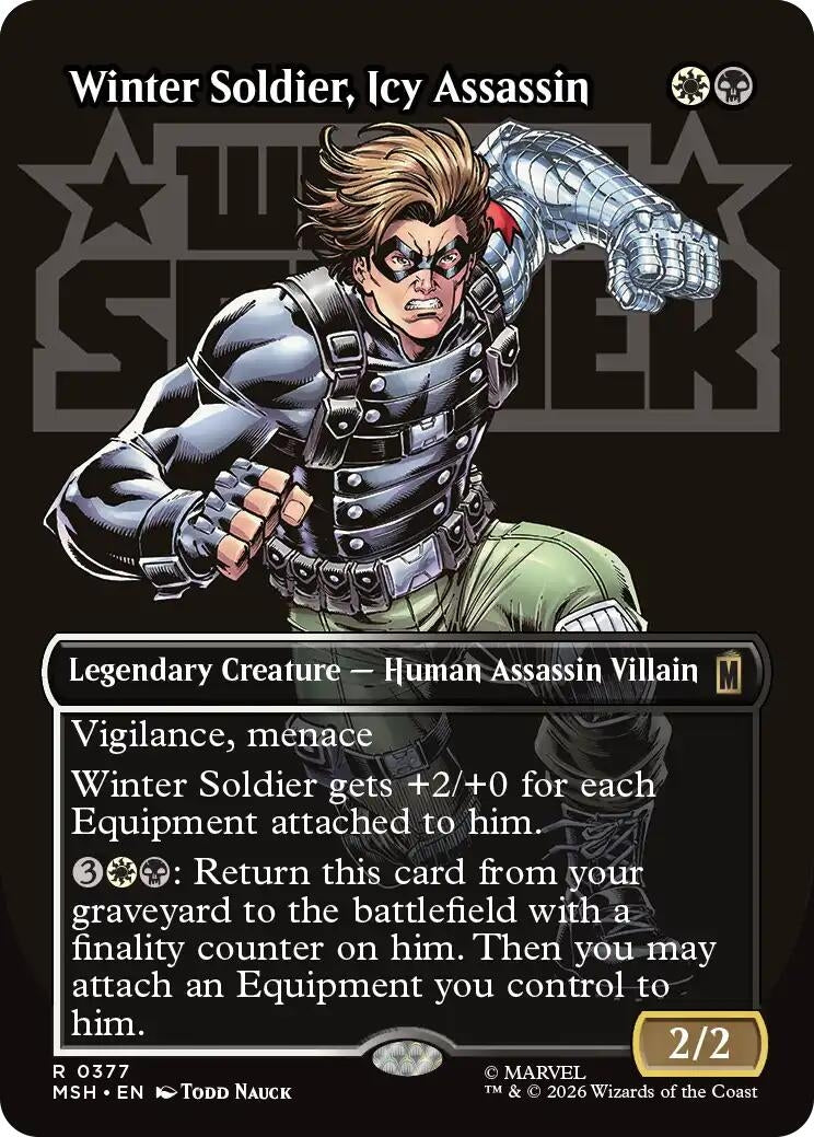 Image for Winter Soldier, Icy Assassin (Borderless) (377) (Marvel Super Heroes) - Magic: The Gathering