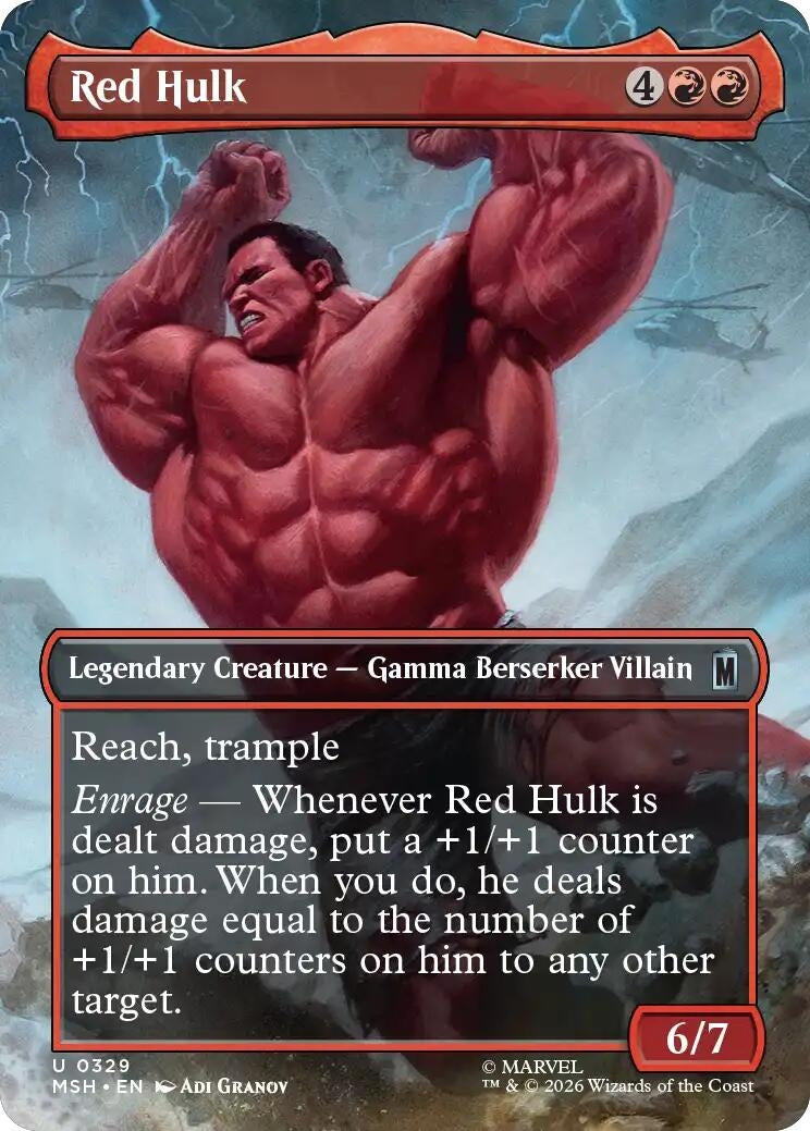 Red Hulk (Borderless) (329) (Marvel Super Heroes)