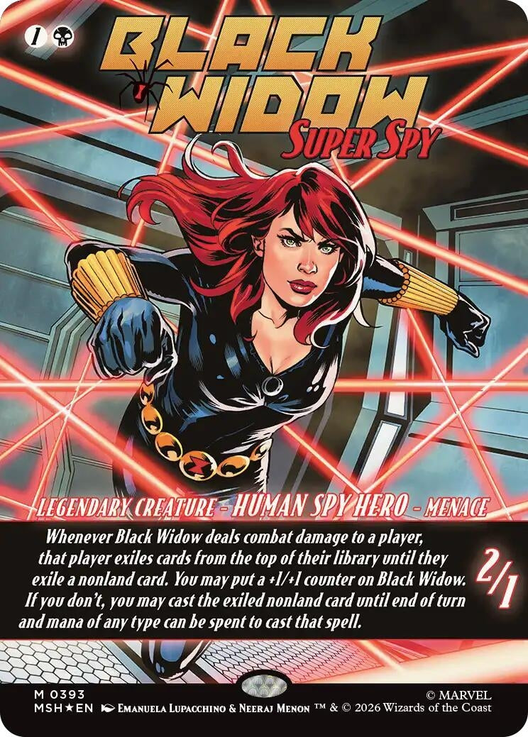 Image for Black Widow, Super Spy (Borderless) (0393) (393) (Marvel Super Heroes) - Magic: The Gathering