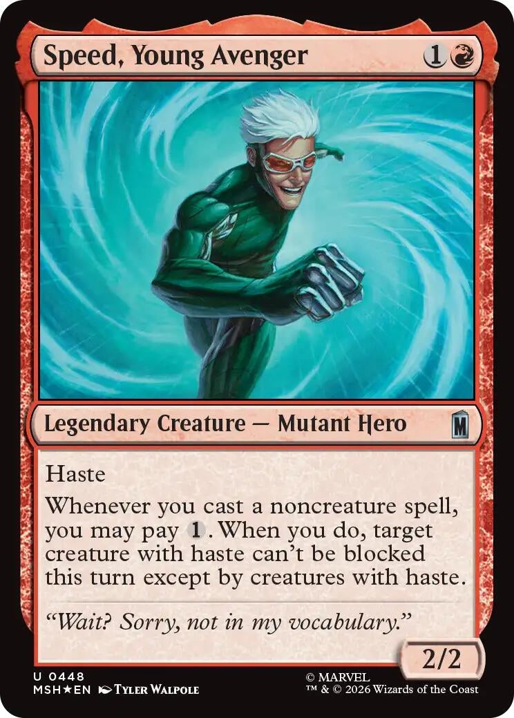 Image for Speed, Young Avenger (Surge Foil) (448) (Marvel Super Heroes) - Magic: The Gathering