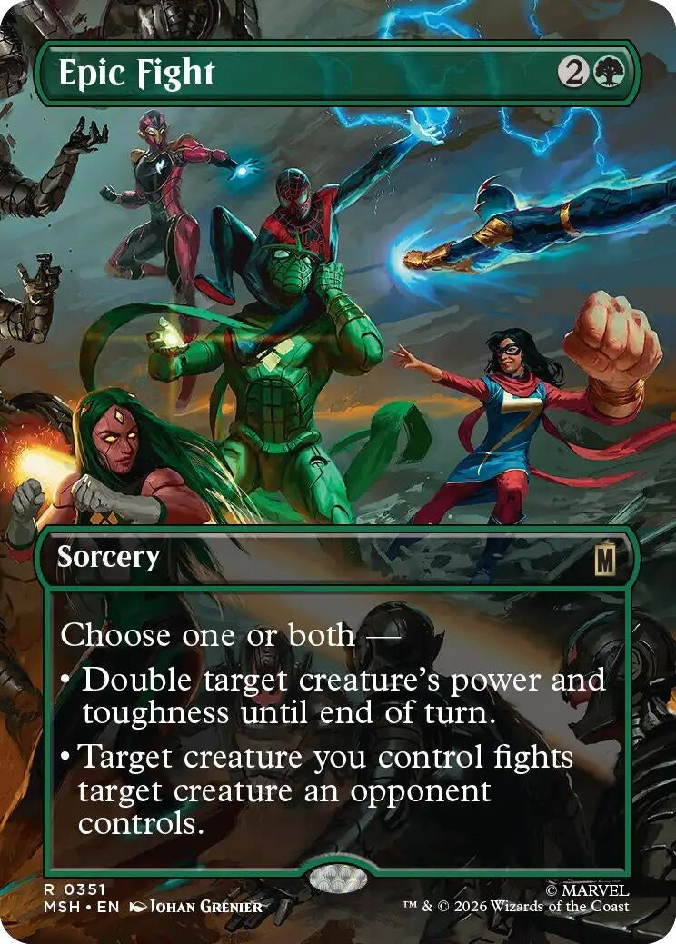 Image for Epic Fight (Borderless) (351) (Marvel Super Heroes) - Magic: The Gathering