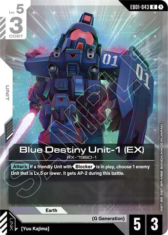 Image for Blue Destiny Unit-1 (EX) (EB01-043) (Eternal Nexus) - Gundam Card Game