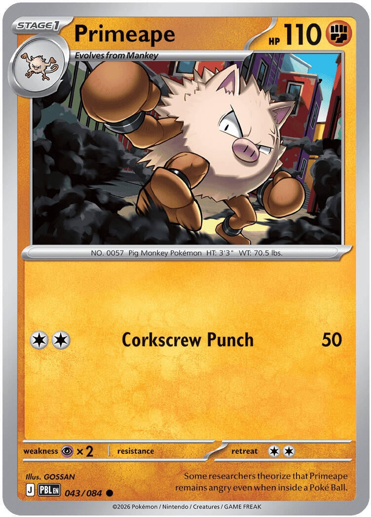 Image for Primeape (043/084) (ME05: Pitch Black) (ME05) - Pokemon