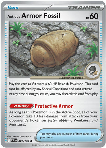 Image for Antique Armor Fossil (072/084) (ME05: Pitch Black) (ME05) - Pokemon