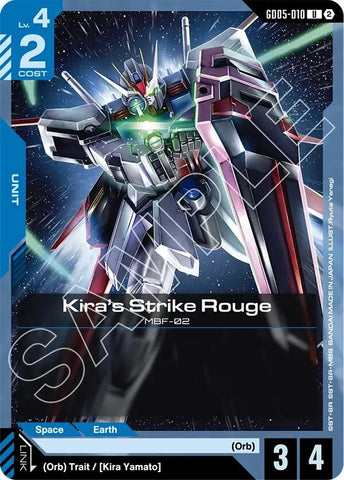 Image for Kira's Strike Rouge (GD05-010) (Freedom Ascension) (GD05) - Gundam Card Game